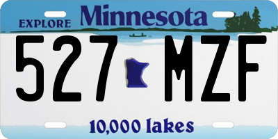 MN license plate 527MZF