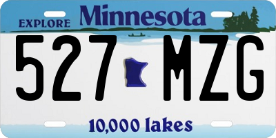 MN license plate 527MZG