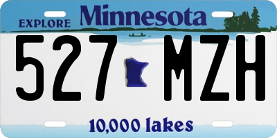 MN license plate 527MZH