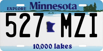 MN license plate 527MZI