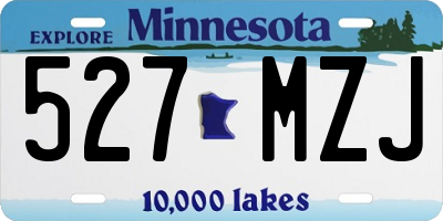 MN license plate 527MZJ