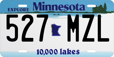 MN license plate 527MZL