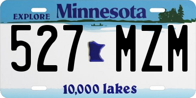 MN license plate 527MZM