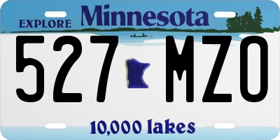 MN license plate 527MZO