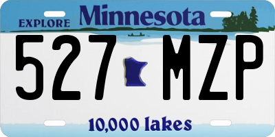 MN license plate 527MZP