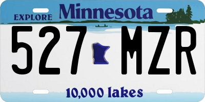 MN license plate 527MZR