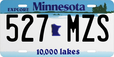 MN license plate 527MZS