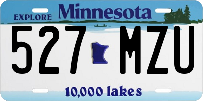 MN license plate 527MZU