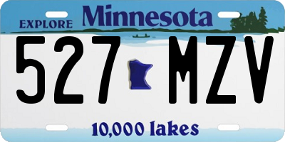 MN license plate 527MZV