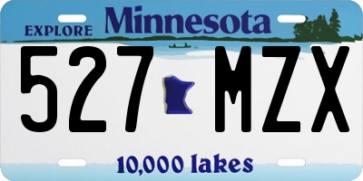 MN license plate 527MZX