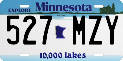 MN license plate 527MZY