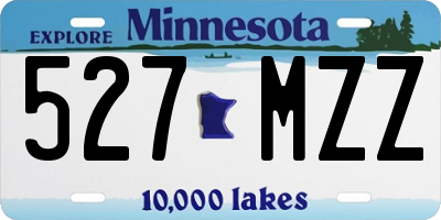 MN license plate 527MZZ