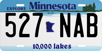 MN license plate 527NAB