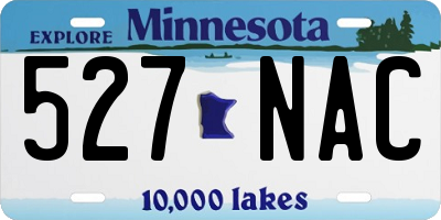 MN license plate 527NAC