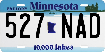 MN license plate 527NAD