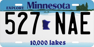 MN license plate 527NAE