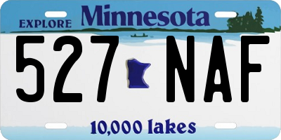 MN license plate 527NAF