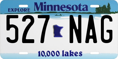 MN license plate 527NAG