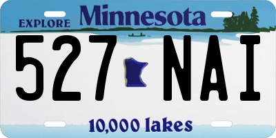 MN license plate 527NAI
