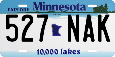 MN license plate 527NAK