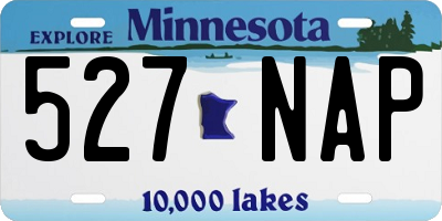 MN license plate 527NAP