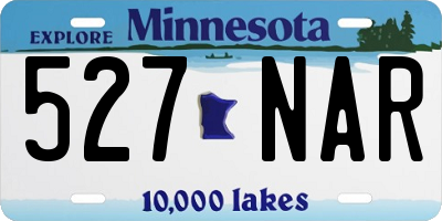 MN license plate 527NAR
