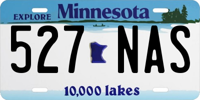 MN license plate 527NAS