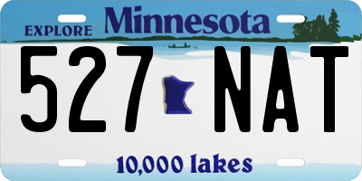 MN license plate 527NAT