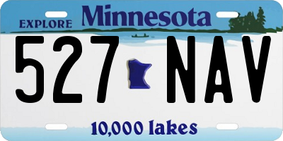MN license plate 527NAV