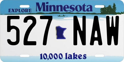 MN license plate 527NAW