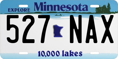 MN license plate 527NAX