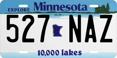 MN license plate 527NAZ