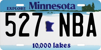 MN license plate 527NBA