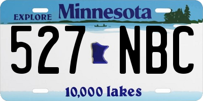 MN license plate 527NBC