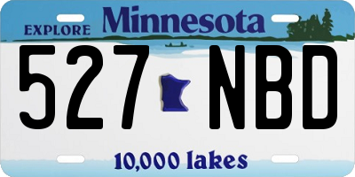 MN license plate 527NBD
