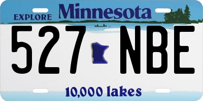 MN license plate 527NBE