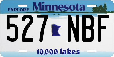 MN license plate 527NBF