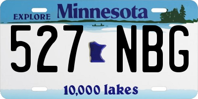 MN license plate 527NBG
