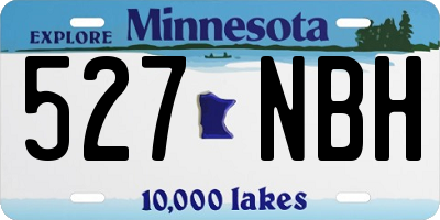 MN license plate 527NBH