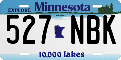 MN license plate 527NBK