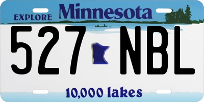 MN license plate 527NBL