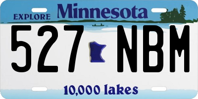 MN license plate 527NBM