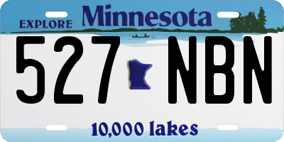 MN license plate 527NBN