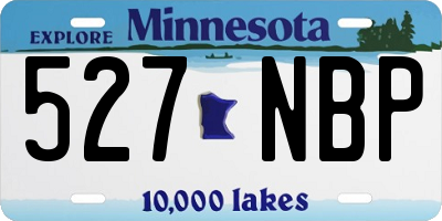 MN license plate 527NBP