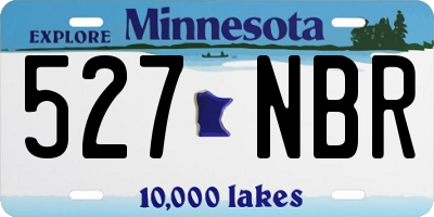 MN license plate 527NBR
