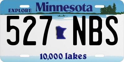 MN license plate 527NBS