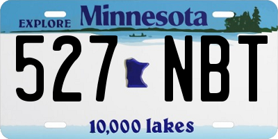MN license plate 527NBT
