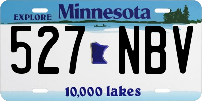 MN license plate 527NBV