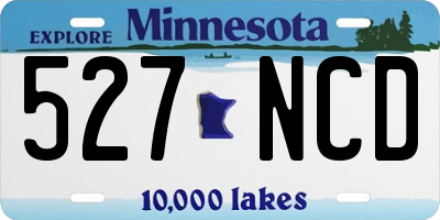 MN license plate 527NCD