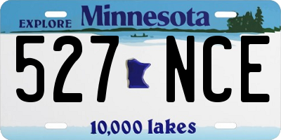 MN license plate 527NCE